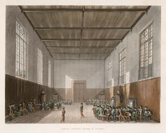 Framed Print : Rugby Schoolroom 1816 Framed Print : Rugby Schoolroom 1816