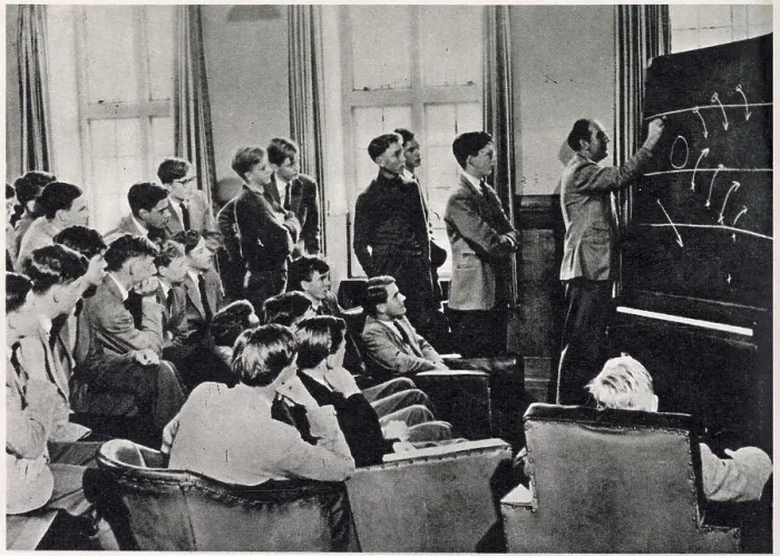 Framed Print : Rugby tactics being demonstrated to the school XV by Mr. Wort, the Housemaster of Talbot House. Date: 1959 Framed Print : Rugby tactics being demonstrated to the school XV by Mr. Wort, the Housemaster of Talbot House. Date: 1959