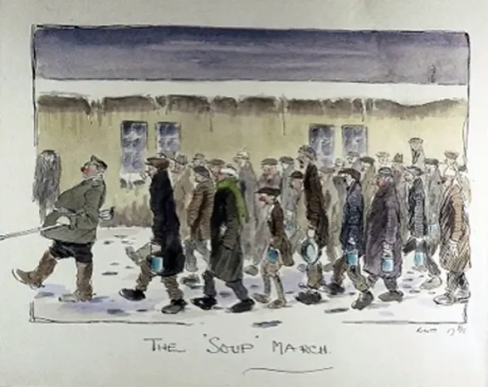 Framed Print : Ruhleben Internment Camp, 1914-17 The Soup March Framed Print : Ruhleben Internment Camp, 1914-17 The Soup March