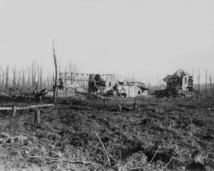 Framed Print : Ruined mill at Beaucourt sur Ancre, France, WW1 Framed Print : Ruined mill at Beaucourt sur Ancre, France, WW1