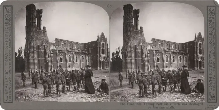 Framed Print : Ruined church near Western Front, WW1 Framed Print : Ruined church near Western Front, WW1