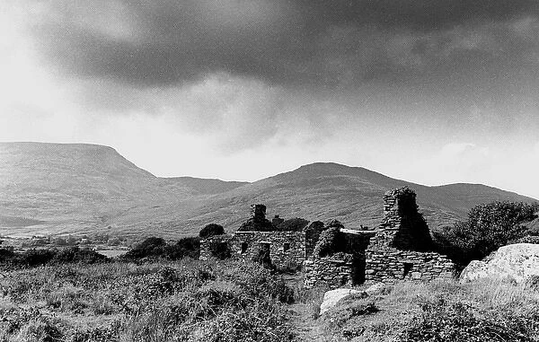 Ruined cottage, Ring of Kerry, south-west Ireland