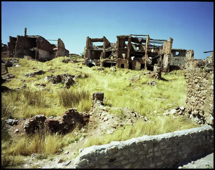 Framed Print : Ruined houses, Belchite, Spain Framed Print : Ruined houses, Belchite, Spain