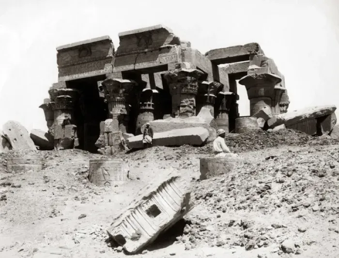 Framed Print : Ruined temple at Kom-Ombo, Egypt, circa 1880s Framed Print : Ruined temple at Kom-Ombo, Egypt, circa 1880s