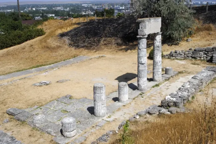 Framed Print : Ruins of ancient Greek city of Panticapaeum. Autonomous Repu Framed Print : Ruins of ancient Greek city of Panticapaeum. Autonomous Repu