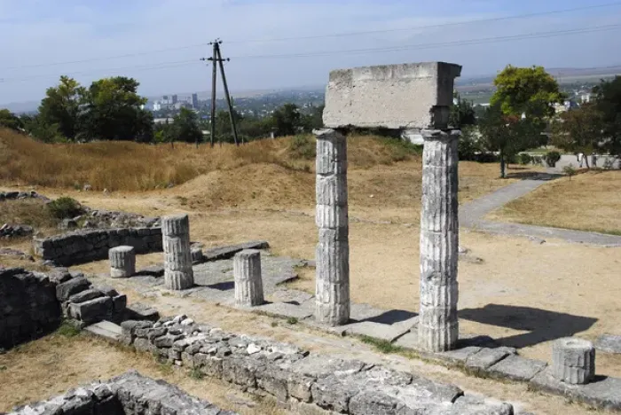 Framed Print : Ruins of ancient Greek city of Panticapaeum. Autonomous Repu Framed Print : Ruins of ancient Greek city of Panticapaeum. Autonomous Repu