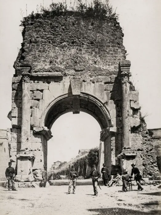 Framed Print : Ruins of ancient Roman arch, probably Rome, Italy Framed Print : Ruins of ancient Roman arch, probably Rome, Italy