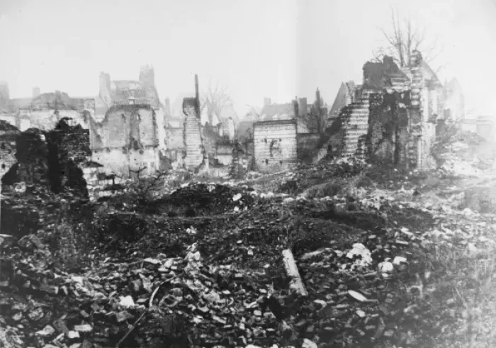 Framed Print : Ruins of Arras 1917 Framed Print : Ruins of Arras 1917