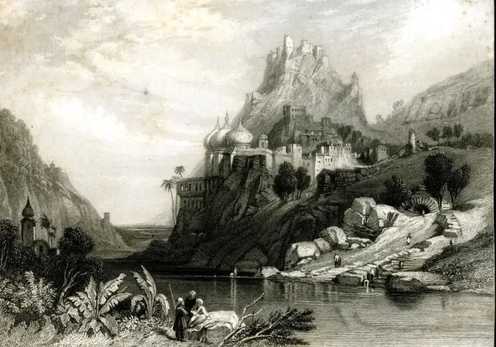 Framed Print : Ruins of Ettaia or Ettawa, India - circa 1840 Framed Print : Ruins of Ettaia or Ettawa, India - circa 1840