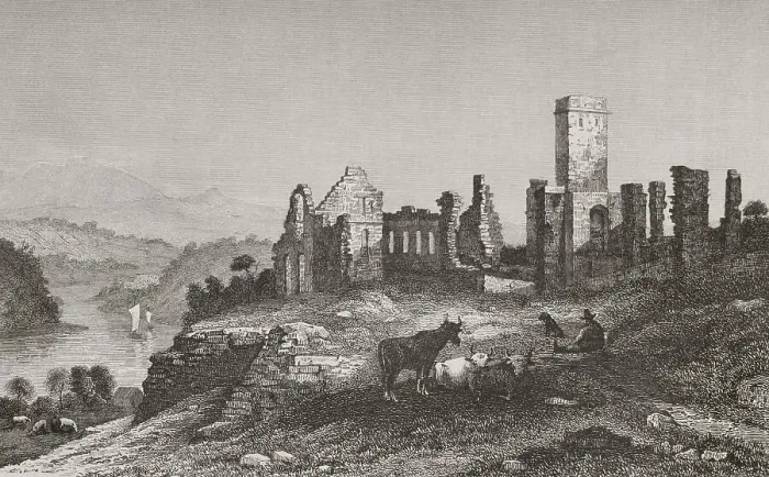 Framed Print : Ruins of Fort Ticonderoga - Milbert