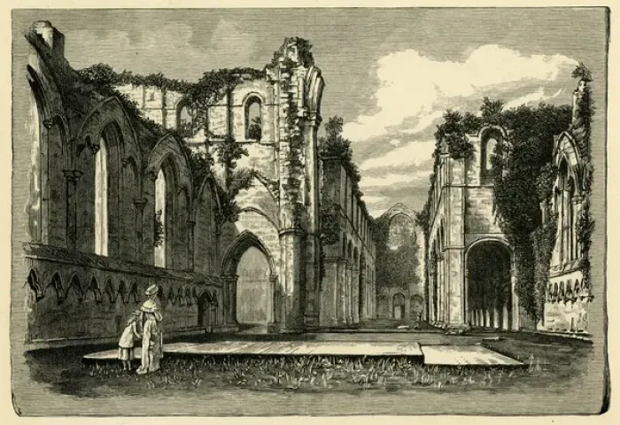 Framed Print : Ruins of Fountains Abbey, Yorkshire Framed Print : Ruins of Fountains Abbey, Yorkshire