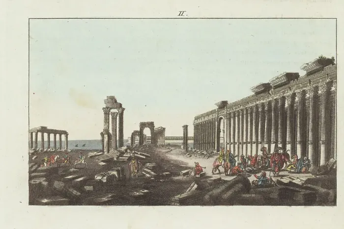Framed Print : Ruins of the Great Colonnade at Palmyra, Syria Framed Print : Ruins of the Great Colonnade at Palmyra, Syria