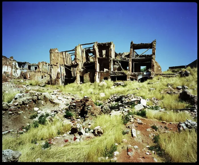 Framed Print : Ruins of houses, Belchite, Spain Framed Print : Ruins of houses, Belchite, Spain