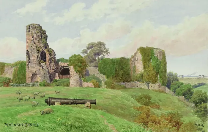 Framed Print : Ruins of Pevensey Castle, East Sussex Framed Print : Ruins of Pevensey Castle, East Sussex
