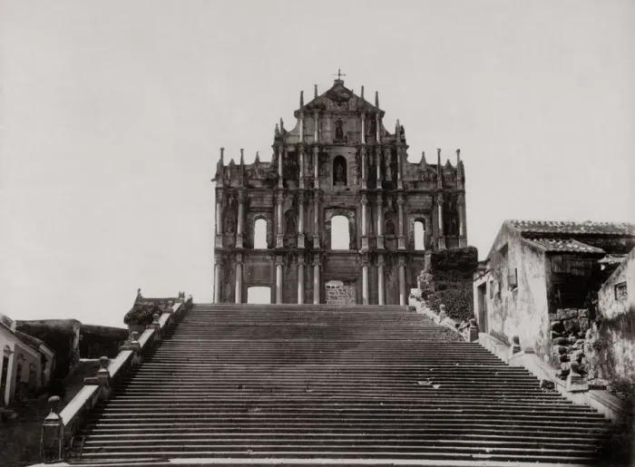 Framed Print : Ruins of St. Pauls Cathedral, Macau, c. 1880 s Framed Print : Ruins of St. Pauls Cathedral, Macau, c. 1880 s
