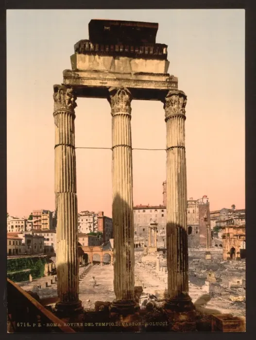 Framed Print : Ruins of Temple of Castor and Pollux, Rome, Italy Framed Print : Ruins of Temple of Castor and Pollux, Rome, Italy