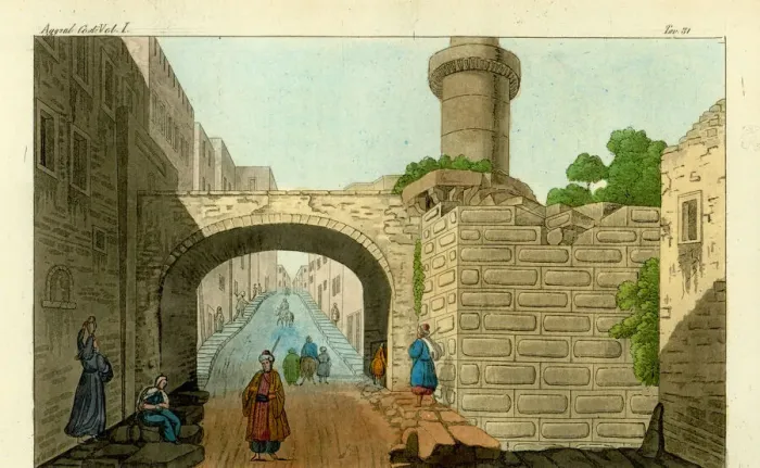 Framed Print : Ruins of a tower on Mount Zion, 1800s Framed Print : Ruins of a tower on Mount Zion, 1800s