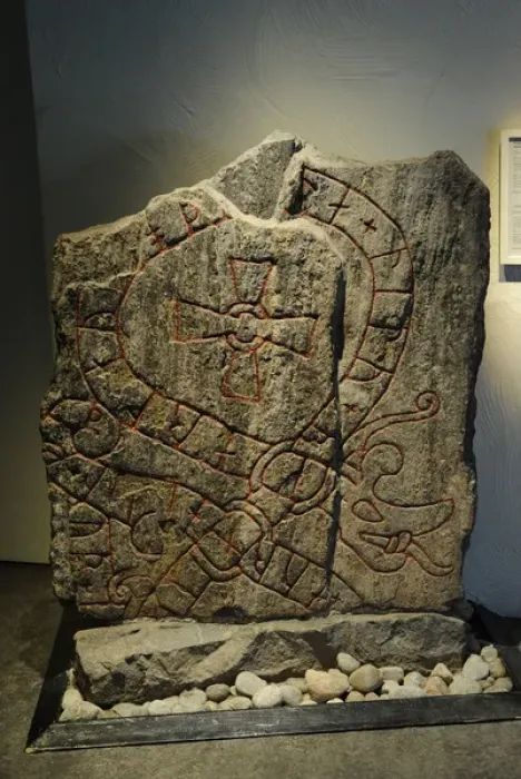Framed Print : Runestone. 11th century. South Gate of the city of Framed Print : Runestone. 11th century. South Gate of the city of