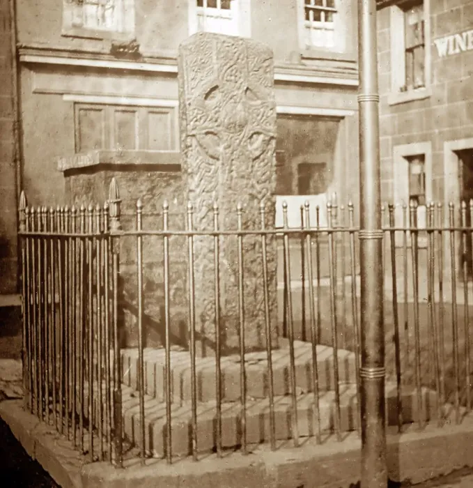 Framed Print : Runic Cross of Crieff, Scotland, early 1900s Framed Print : Runic Cross of Crieff, Scotland, early 1900s
