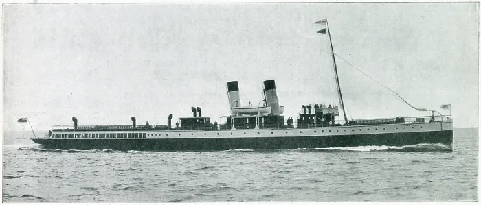 Framed Print : Running at 20 knots the new turbine steamer for tourist in west coast of Scotland. Date: 1901 Framed Print : Running at 20 knots the new turbine steamer for tourist in west coast of Scotland. Date: 1901