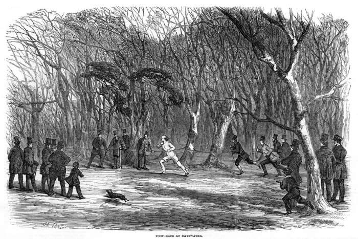 Framed Print : RUNNING AT BAYSWATER Framed Print : RUNNING AT BAYSWATER