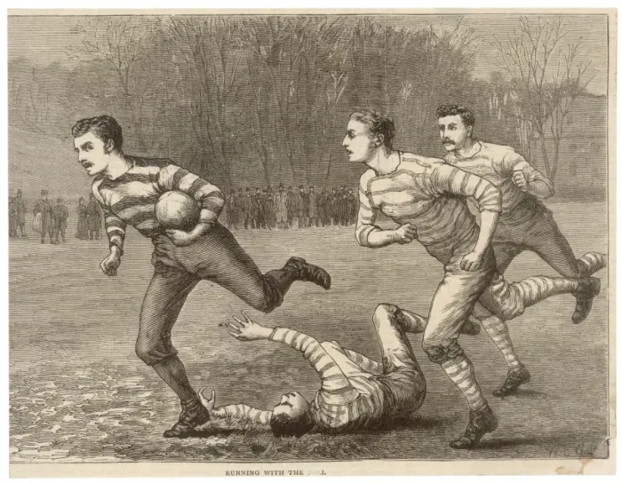 Framed Print : Running W / Rugby Ball Framed Print : Running W / Rugby Ball