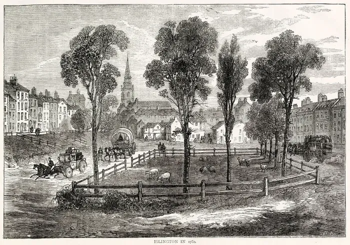 Framed Print : A rural Islington in North London. Date: 1780 Framed Print : A rural Islington in North London. Date: 1780