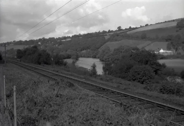 Framed Print : Rural Landscape with Railway Line - North Wales Framed Print : Rural Landscape with Railway Line - North Wales