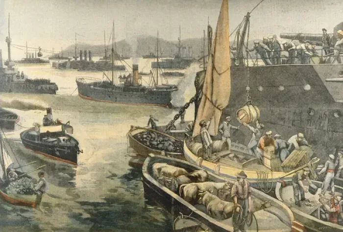 Framed Print : Rus / Jap War / at Vigo Framed Print : Rus / Jap War / at Vigo