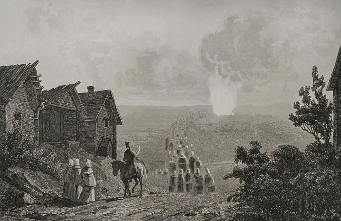 Framed Print : Russia. Fires on the night-eve of the Feasts of Saint John Framed Print : Russia. Fires on the night-eve of the Feasts of Saint John