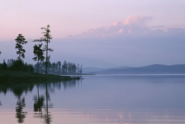 RUSSIA - Lake in Ural Mountains - autumn evening