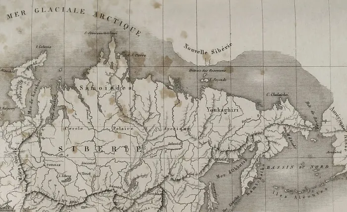 Framed Print : Russia. Map of Siberia. Engraving, 19th century Framed Print : Russia. Map of Siberia. Engraving, 19th century