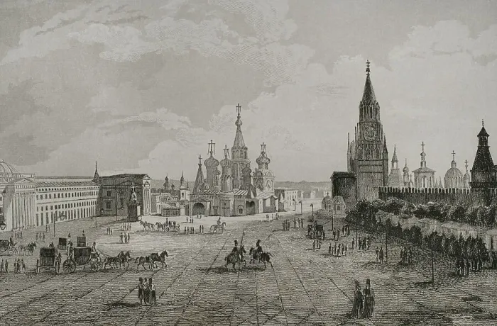 Framed Print : Russia, Moscow. Red Square. Engraving, 19th century Framed Print : Russia, Moscow. Red Square. Engraving, 19th century