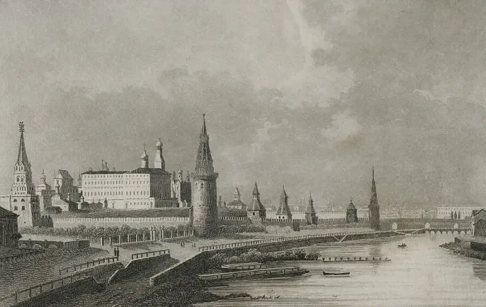 Framed Print : Russia, Moscow. View of the Kremlin from the Stone Bridge Framed Print : Russia, Moscow. View of the Kremlin from the Stone Bridge