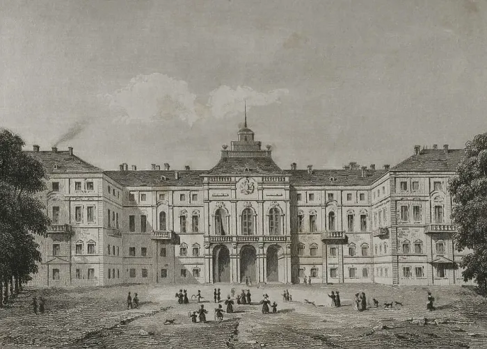 Framed Print : Russia, Strelna. Konstantin Palace. Engraving, 19th century Framed Print : Russia, Strelna. Konstantin Palace. Engraving, 19th century