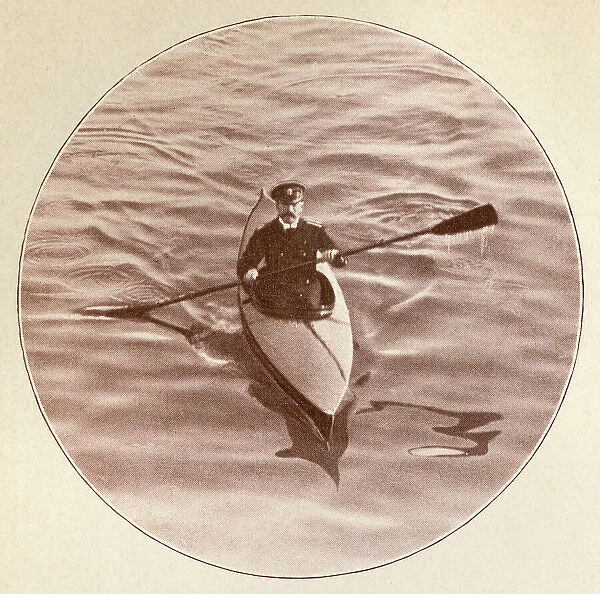 Russia - Tsar Nicholas II in a canoe