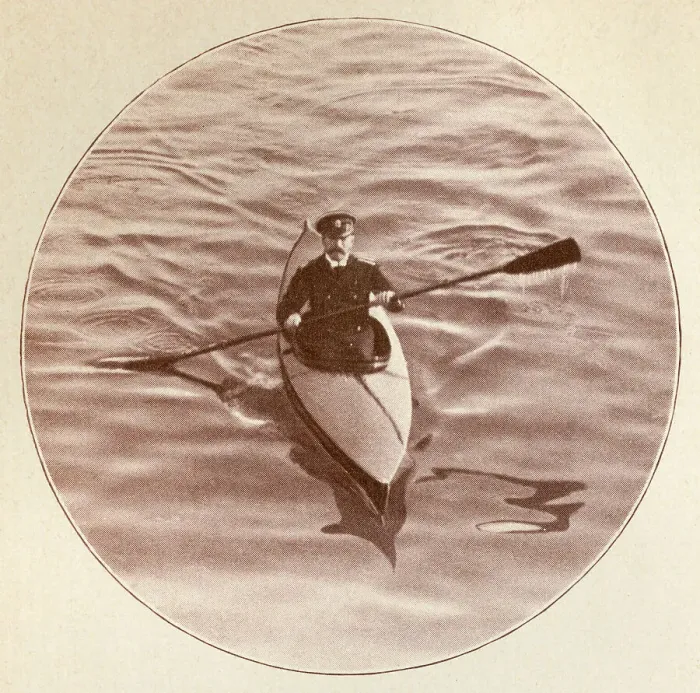 Framed Print : Russia - Tsar Nicholas II in a canoe Framed Print : Russia - Tsar Nicholas II in a canoe