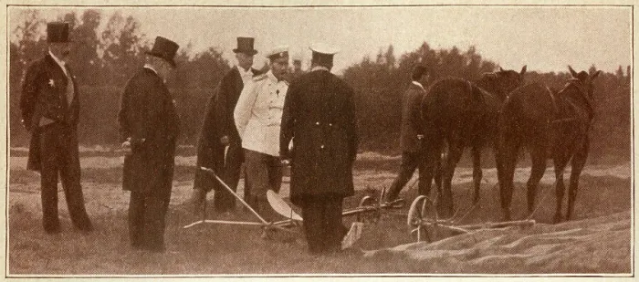 Framed Print : Russia - Tsar Nicholas II - new plough tested at Peterhof Framed Print : Russia - Tsar Nicholas II - new plough tested at Peterhof