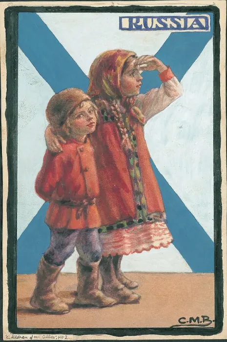 Framed Print : Russia. WWI Children of the Allies, artwork Framed Print : Russia. WWI Children of the Allies, artwork