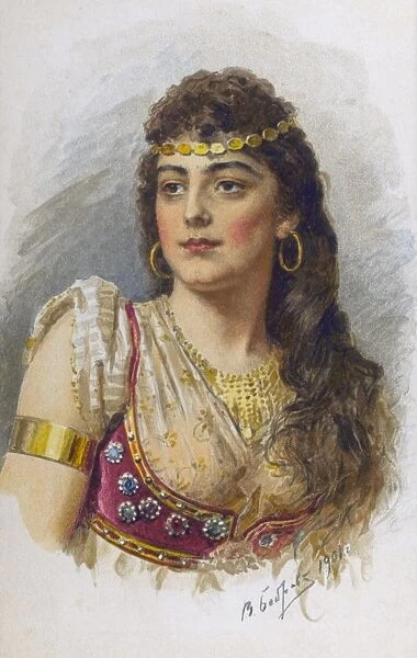Russian beauty as an exotic Indian Dancer