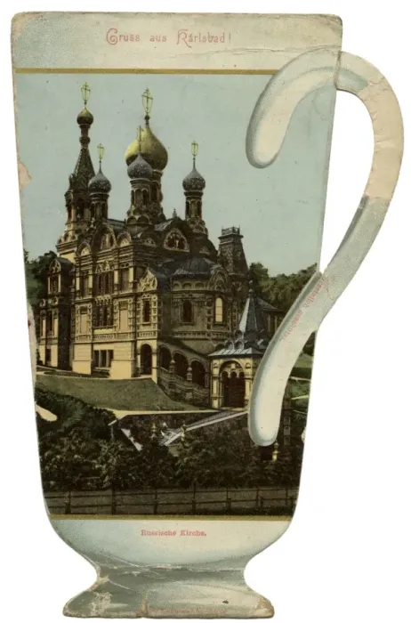 Framed Print : Russian Church, Karlsbad - Postcard in the shape of a mug Framed Print : Russian Church, Karlsbad - Postcard in the shape of a mug