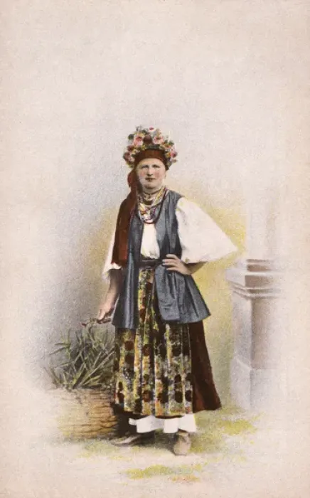 Framed Print : Russian Countrywoman wearing floral headdress Framed Print : Russian Countrywoman wearing floral headdress