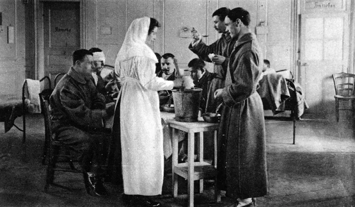 Framed Print : Russian field hospital in France Framed Print : Russian field hospital in France