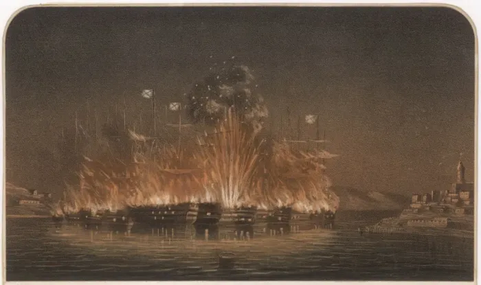 Framed Print : Russian Fleet Destroyed Framed Print : Russian Fleet Destroyed
