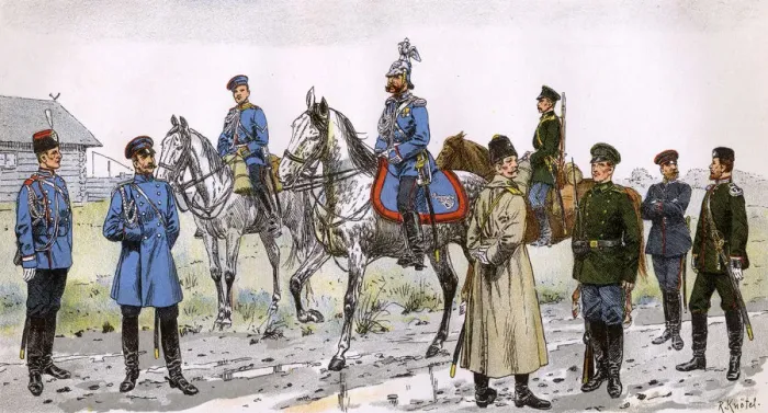 Framed Print : Russian Gendarmerie and border guards Framed Print : Russian Gendarmerie and border guards