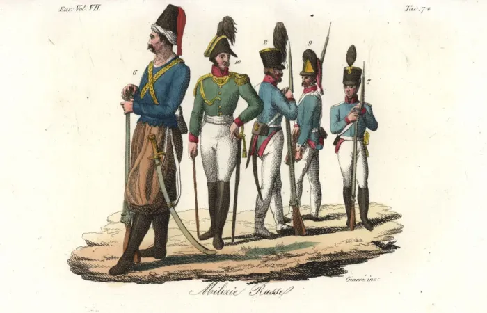 Framed Print : Russian military corps: Jannisary, cadet and infantry Framed Print : Russian military corps: Jannisary, cadet and infantry