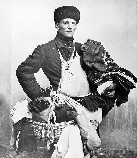 Russian stocking seller pre-1900