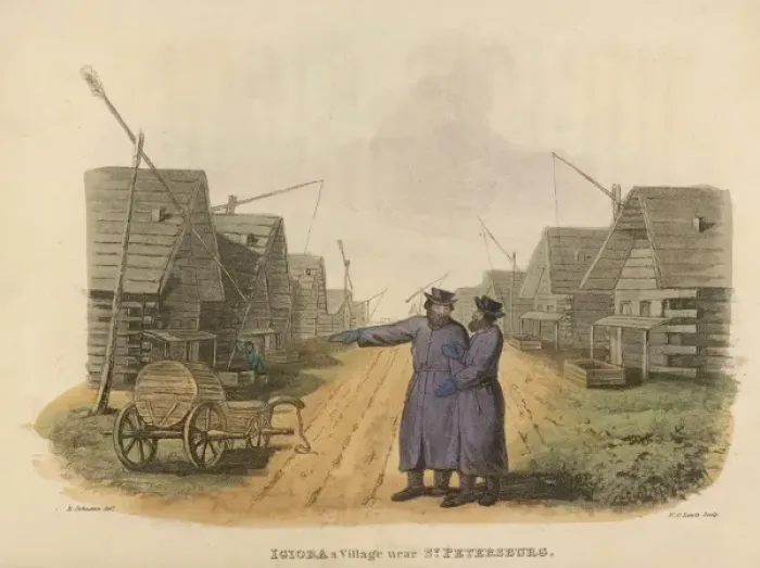 Framed Print : Russian Village Scene Framed Print : Russian Village Scene