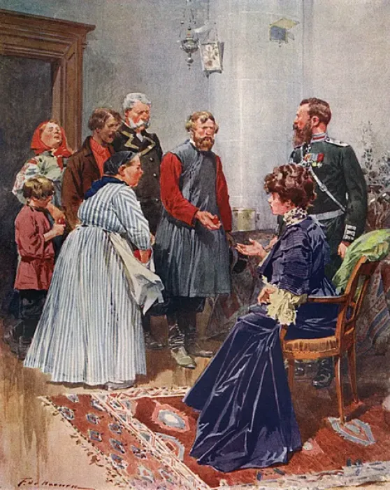 Framed Print : Russians presenting Easter eggs Framed Print : Russians presenting Easter eggs