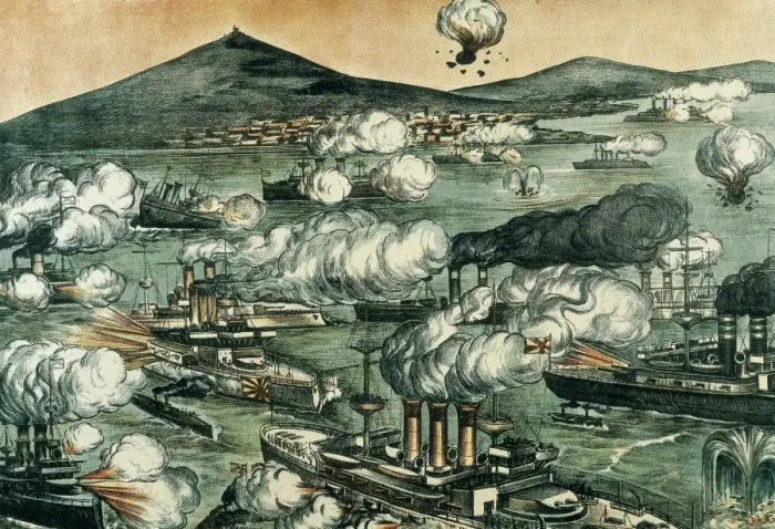 Framed Print : Russo-Japanese War (1904-1905). Battle of Port Framed Print : Russo-Japanese War (1904-1905). Battle of Port